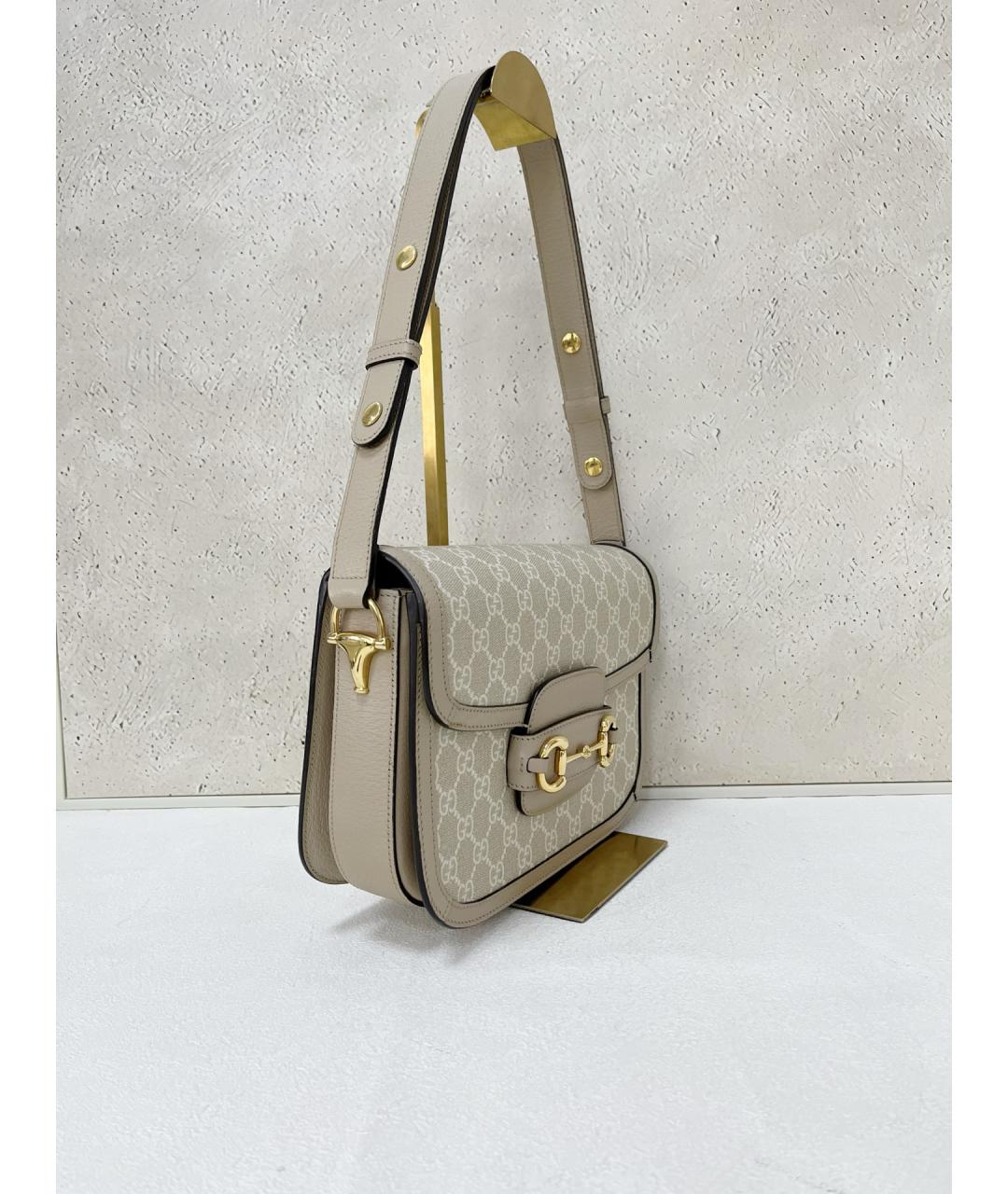 GUCCI Бежевая сумка через плечо из искусственной кожи, фото 4