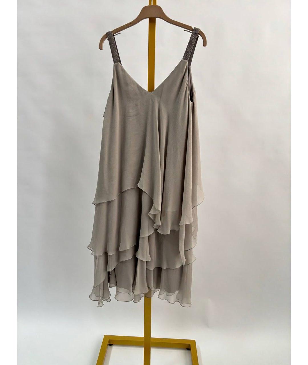 BRUNELLO CUCINELLI Шелковое повседневное платье, фото 2