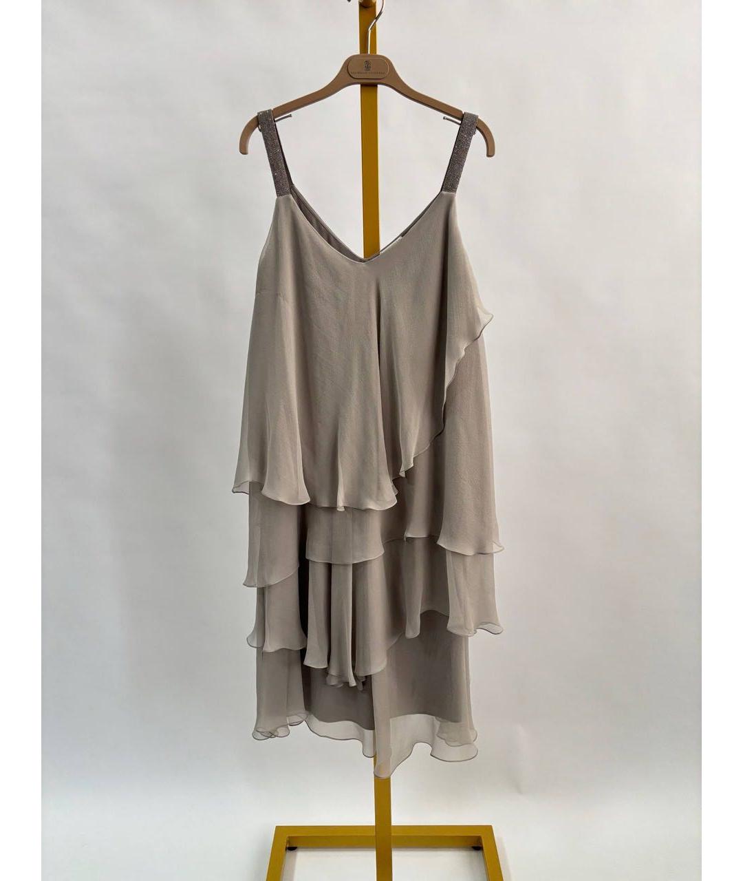 BRUNELLO CUCINELLI Шелковое повседневное платье, фото 5