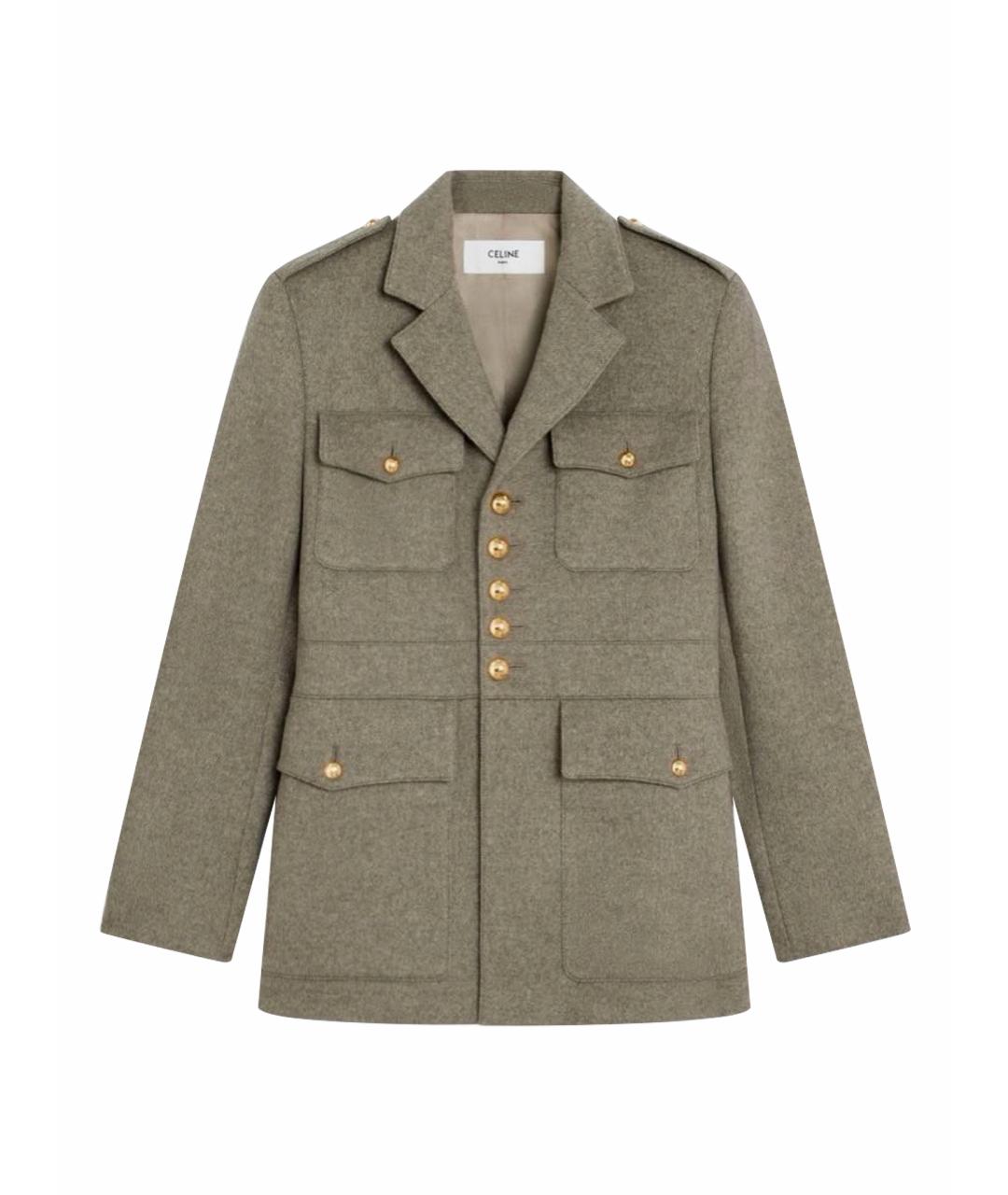 CELINE Бежевый кашемировый жакет/пиджак, фото 1