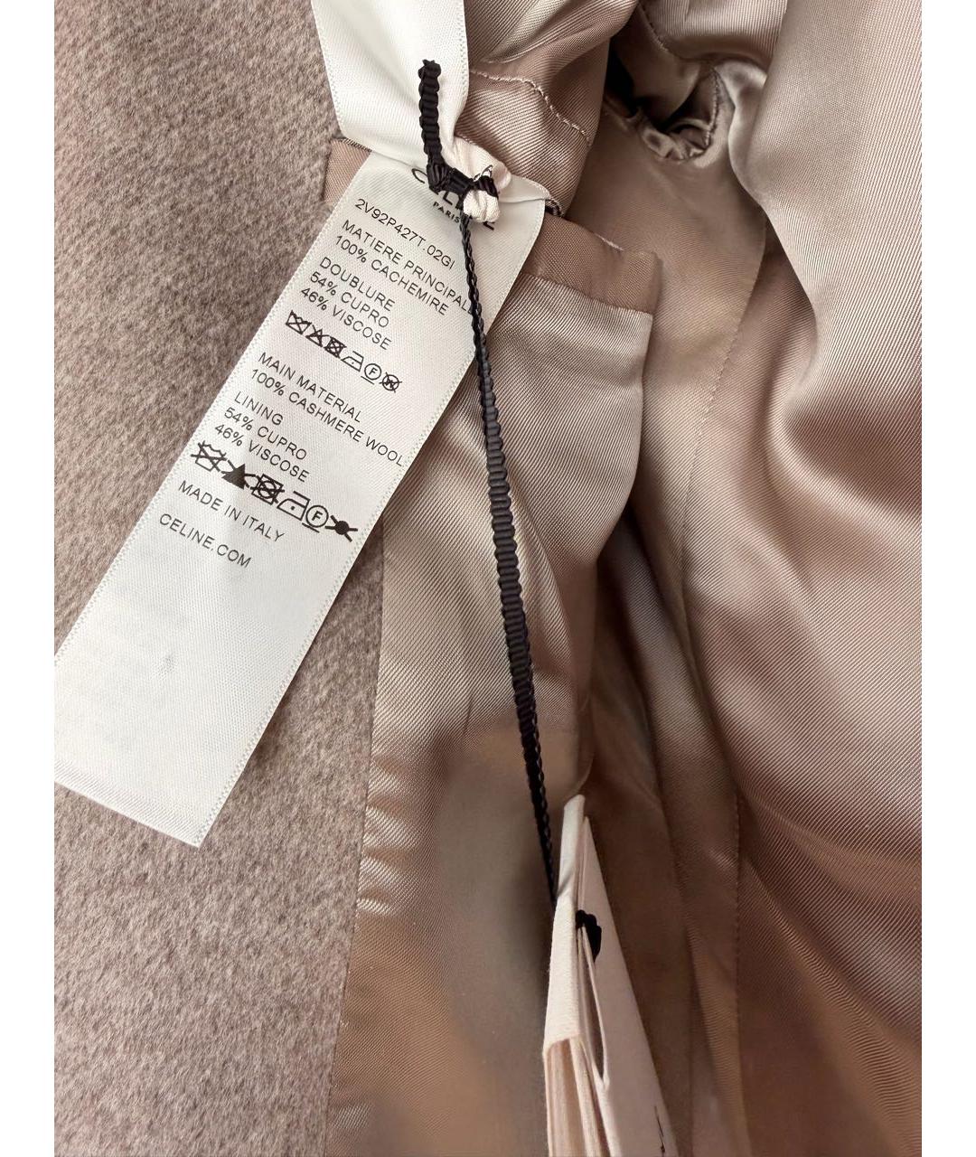 CELINE Бежевый кашемировый жакет/пиджак, фото 3