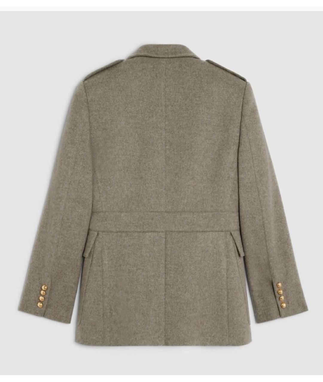 CELINE Бежевый кашемировый жакет/пиджак, фото 2