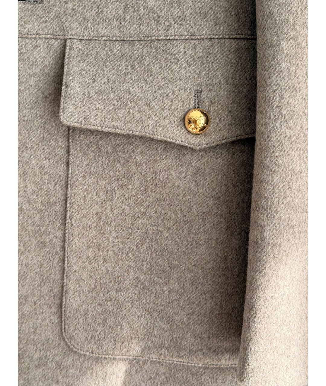 CELINE Бежевый кашемировый жакет/пиджак, фото 5