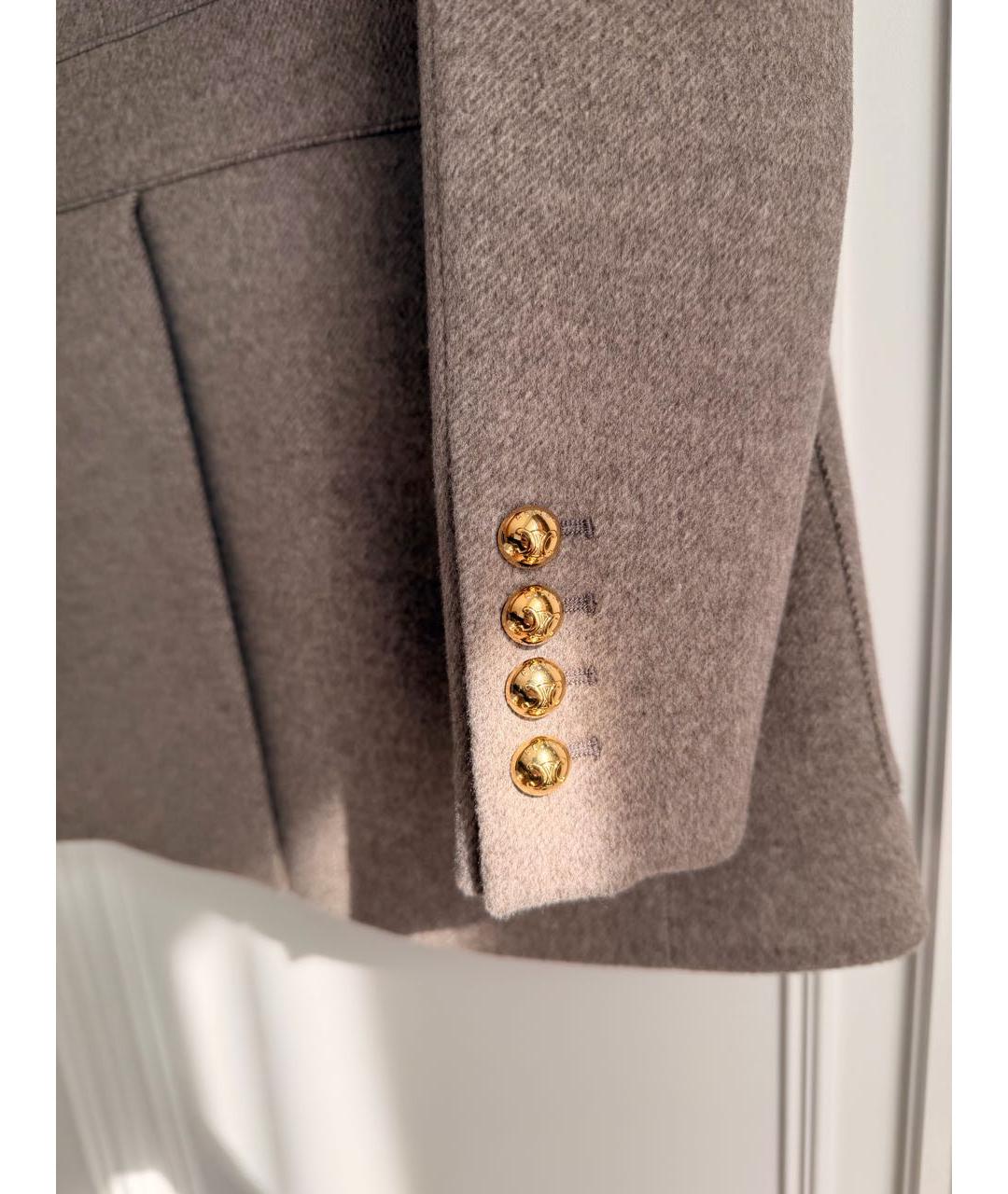 CELINE Бежевый кашемировый жакет/пиджак, фото 6