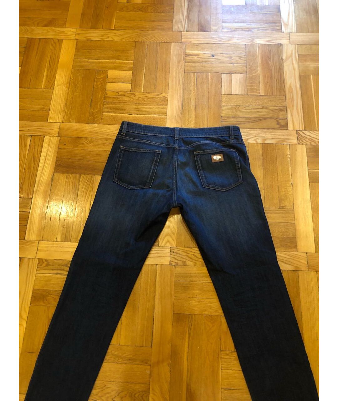 DOLCE&GABBANA Темно-синие хлопко-эластановые джинсы скинни, фото 2