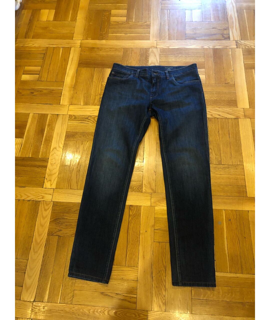DOLCE&GABBANA Темно-синие хлопко-эластановые джинсы скинни, фото 8