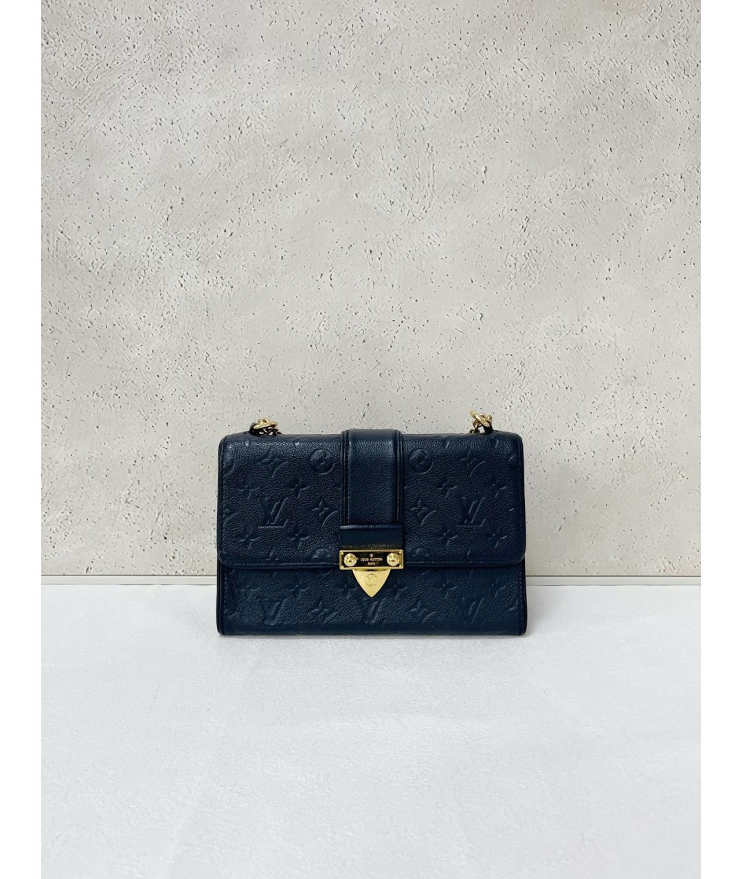 LOUIS VUITTON Черная кожаная сумка через плечо, фото 6