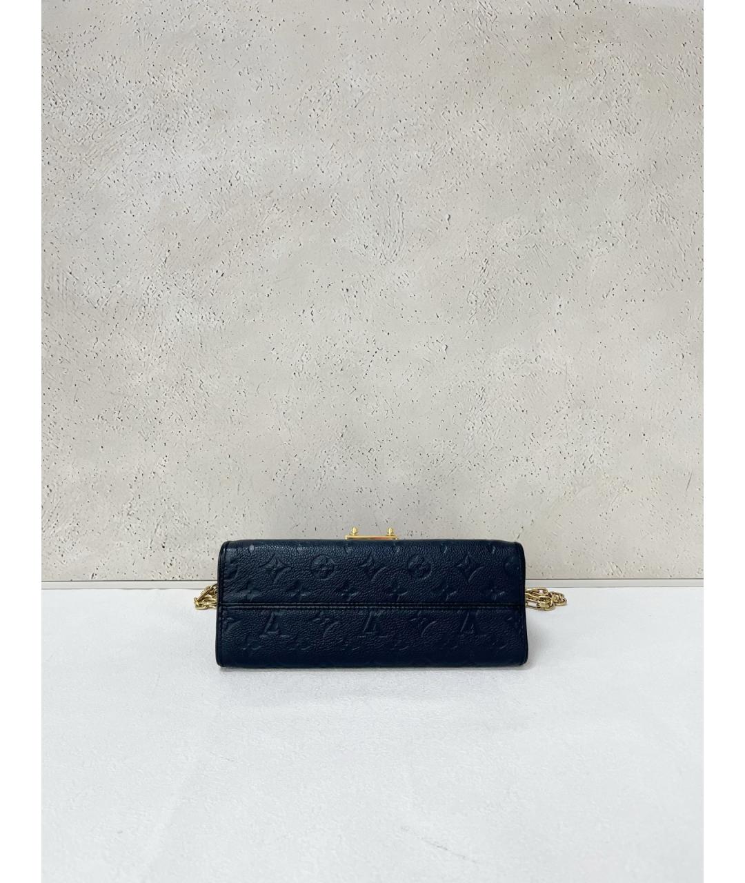 LOUIS VUITTON Черная кожаная сумка через плечо, фото 5