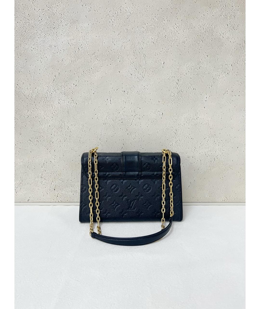 LOUIS VUITTON Черная кожаная сумка через плечо, фото 2