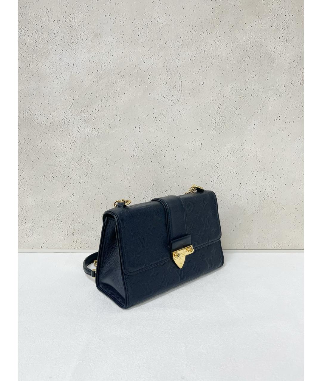 LOUIS VUITTON Черная кожаная сумка через плечо, фото 3