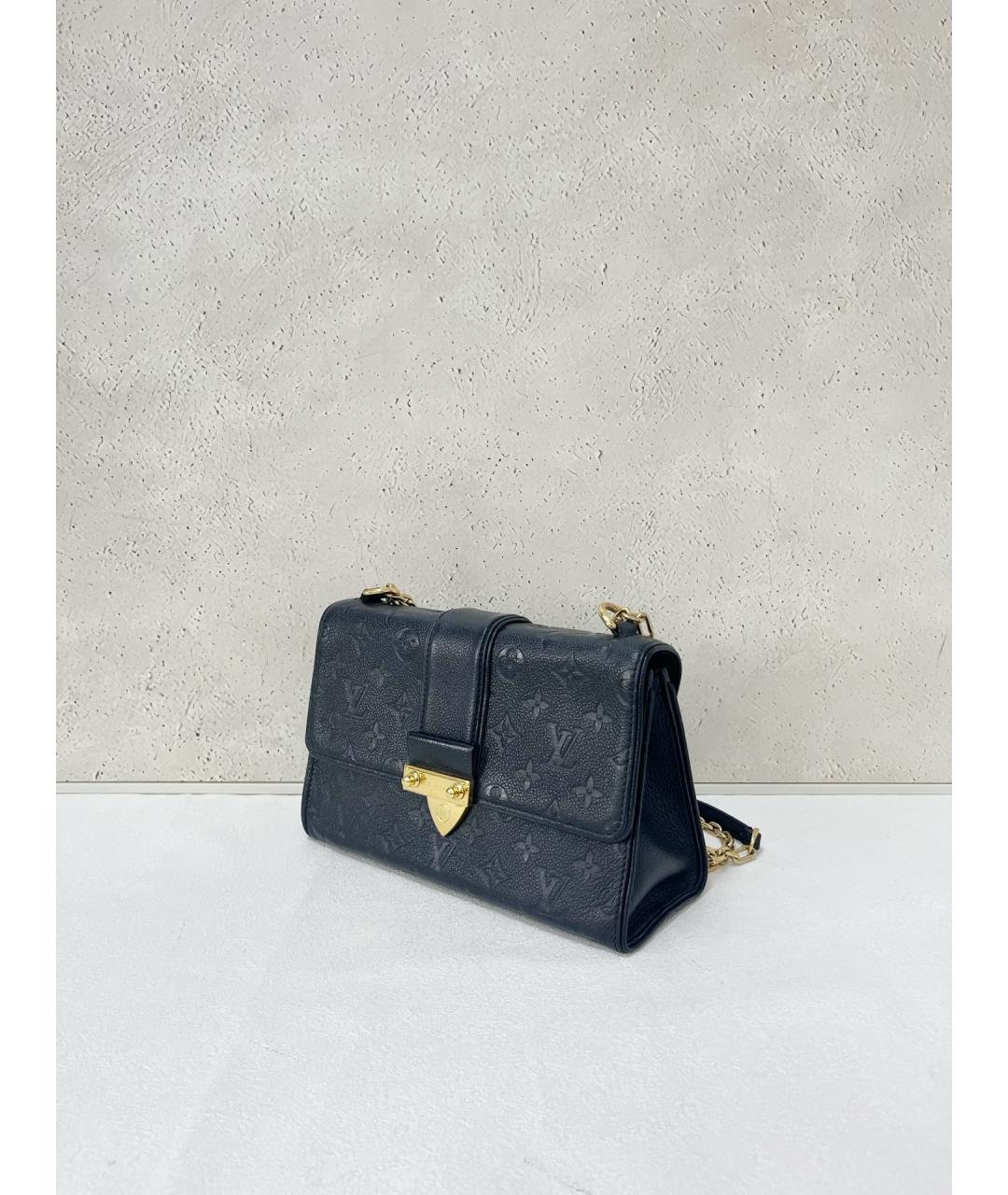 LOUIS VUITTON Черная кожаная сумка через плечо, фото 4