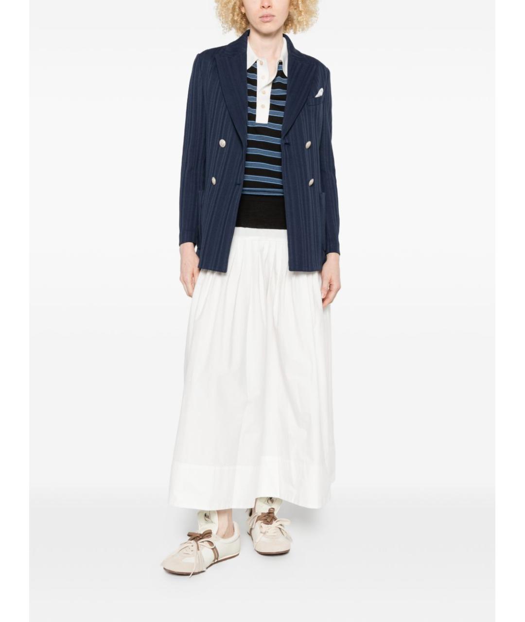 CIRCOLO 1901 Синий хлопковый жакет/пиджак, фото 3