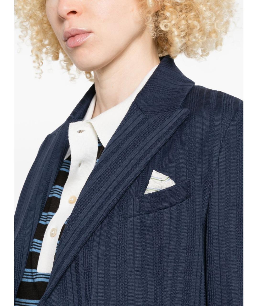 CIRCOLO 1901 Синий хлопковый жакет/пиджак, фото 5