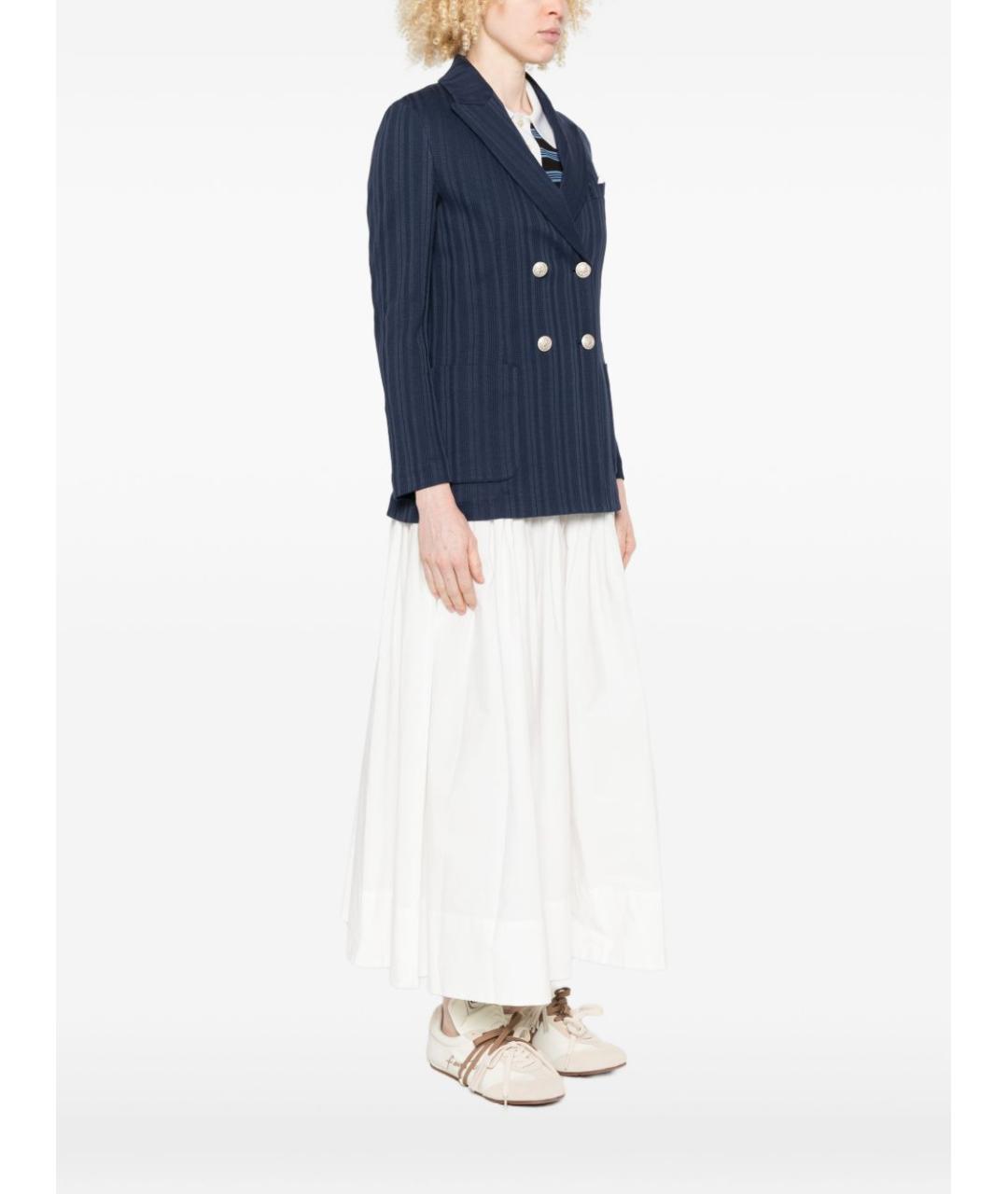 CIRCOLO 1901 Синий хлопковый жакет/пиджак, фото 4