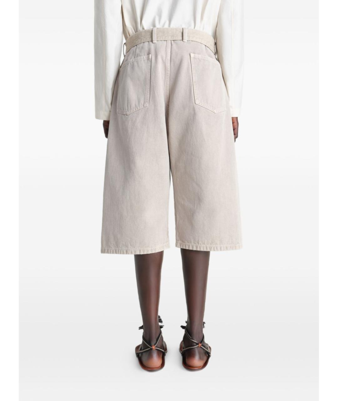 LEMAIRE Бежевые хлопковые шорты, фото 2