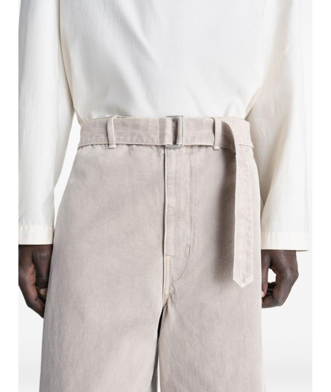 LEMAIRE Бежевые хлопковые шорты, фото 4