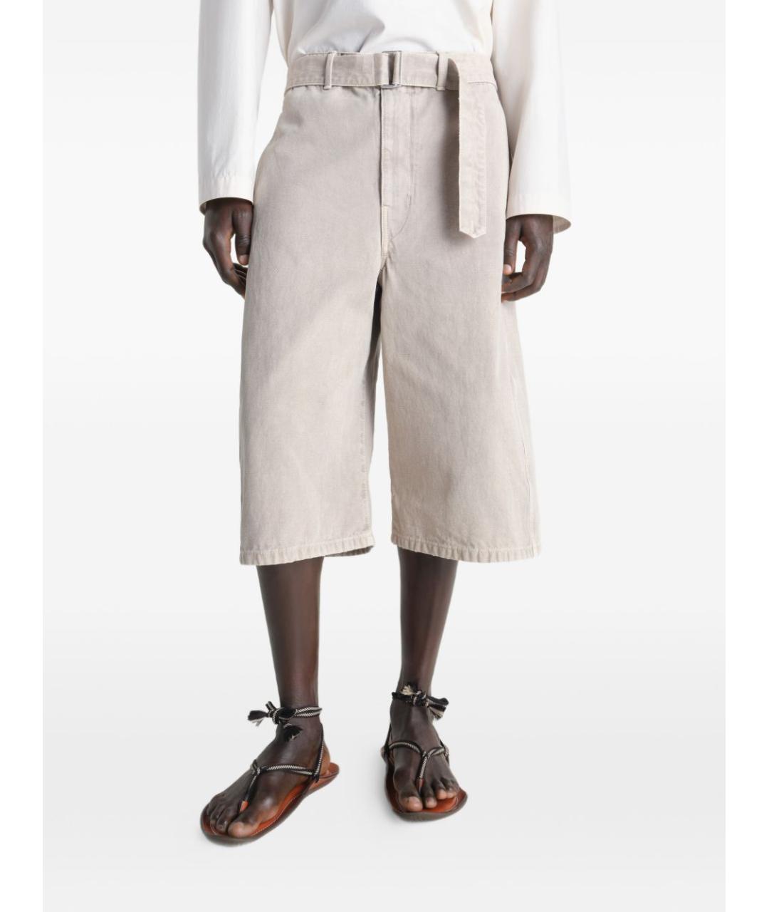 LEMAIRE Бежевые хлопковые шорты, фото 3