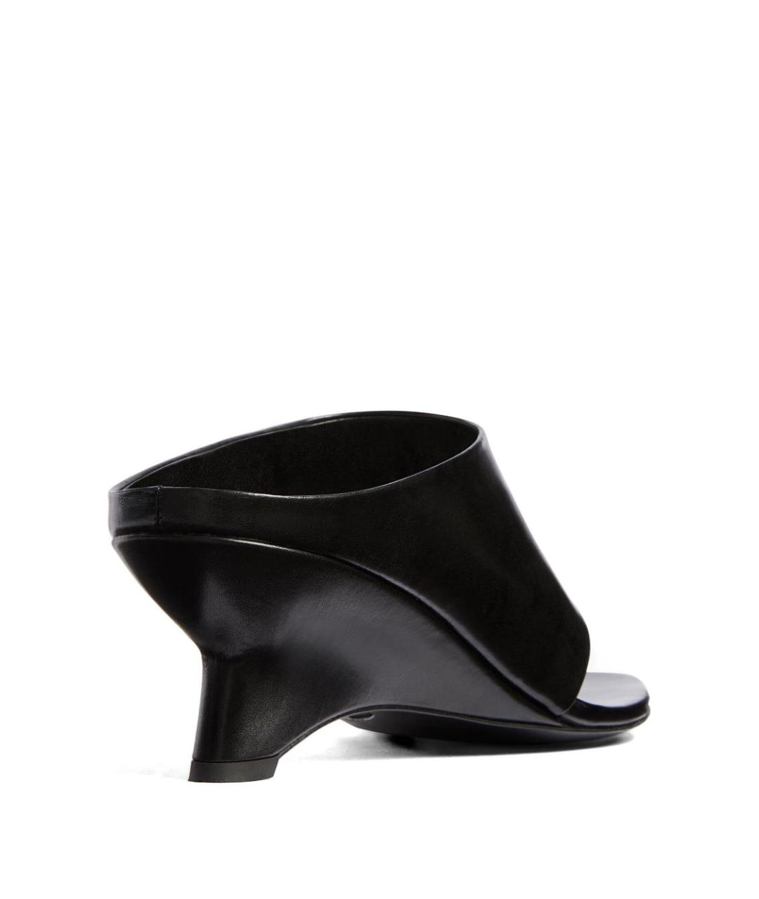 KHAITE Черные кожаные мюли, фото 4