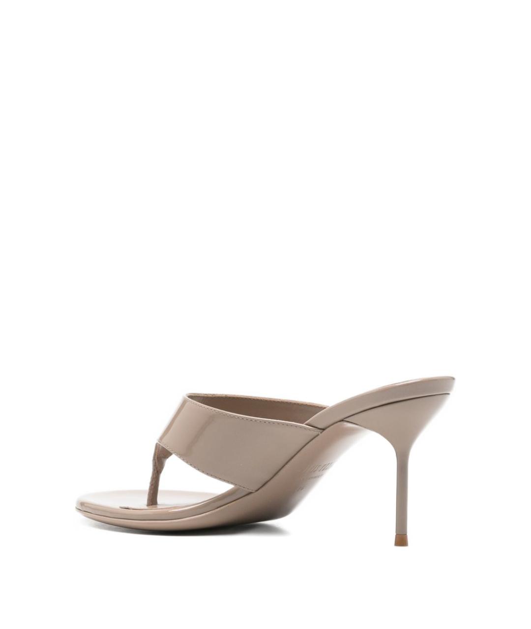 PARIS TEXAS Серые мюли из лакированной кожи, фото 2