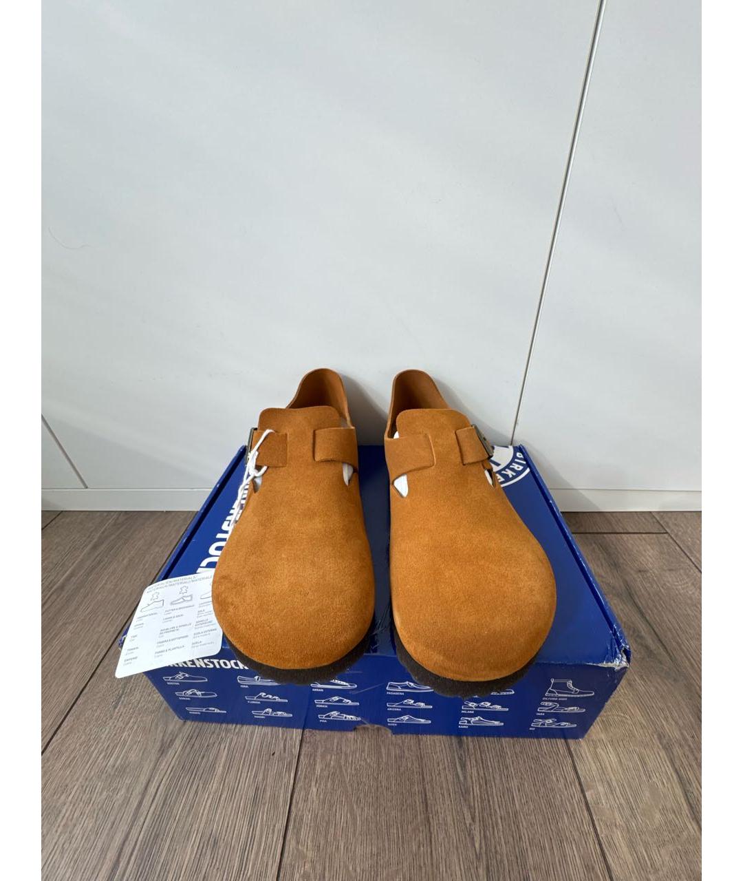 BIRKENSTOCK Коричневые замшевые мюли, фото 2