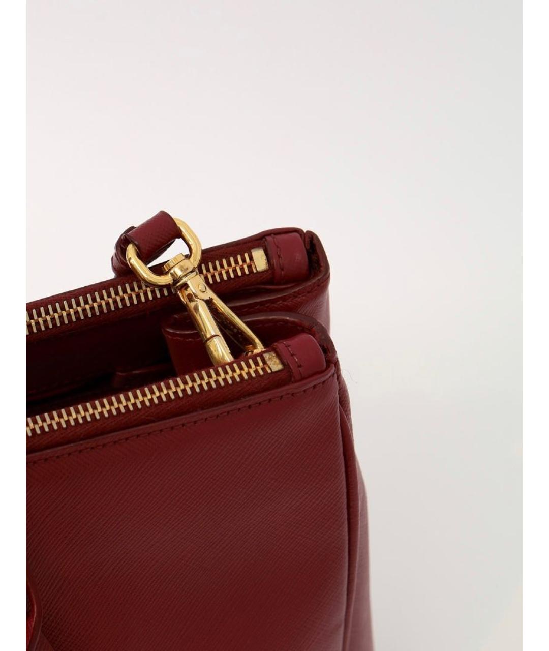 PRADA Красная кожаная сумка с короткими ручками, фото 8