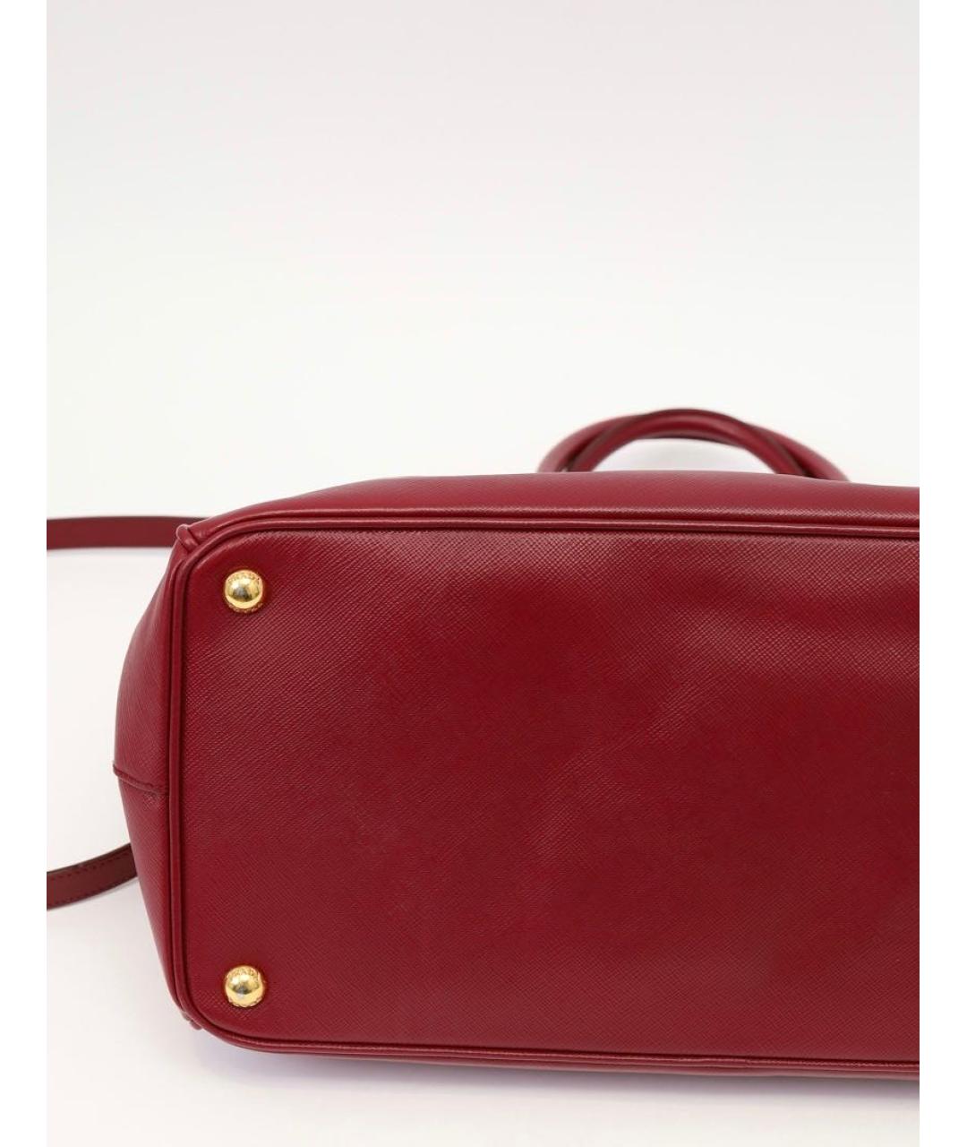 PRADA Красная кожаная сумка с короткими ручками, фото 6