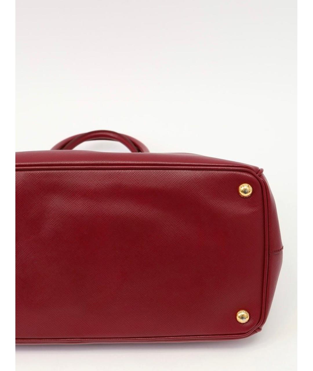 PRADA Красная кожаная сумка с короткими ручками, фото 7