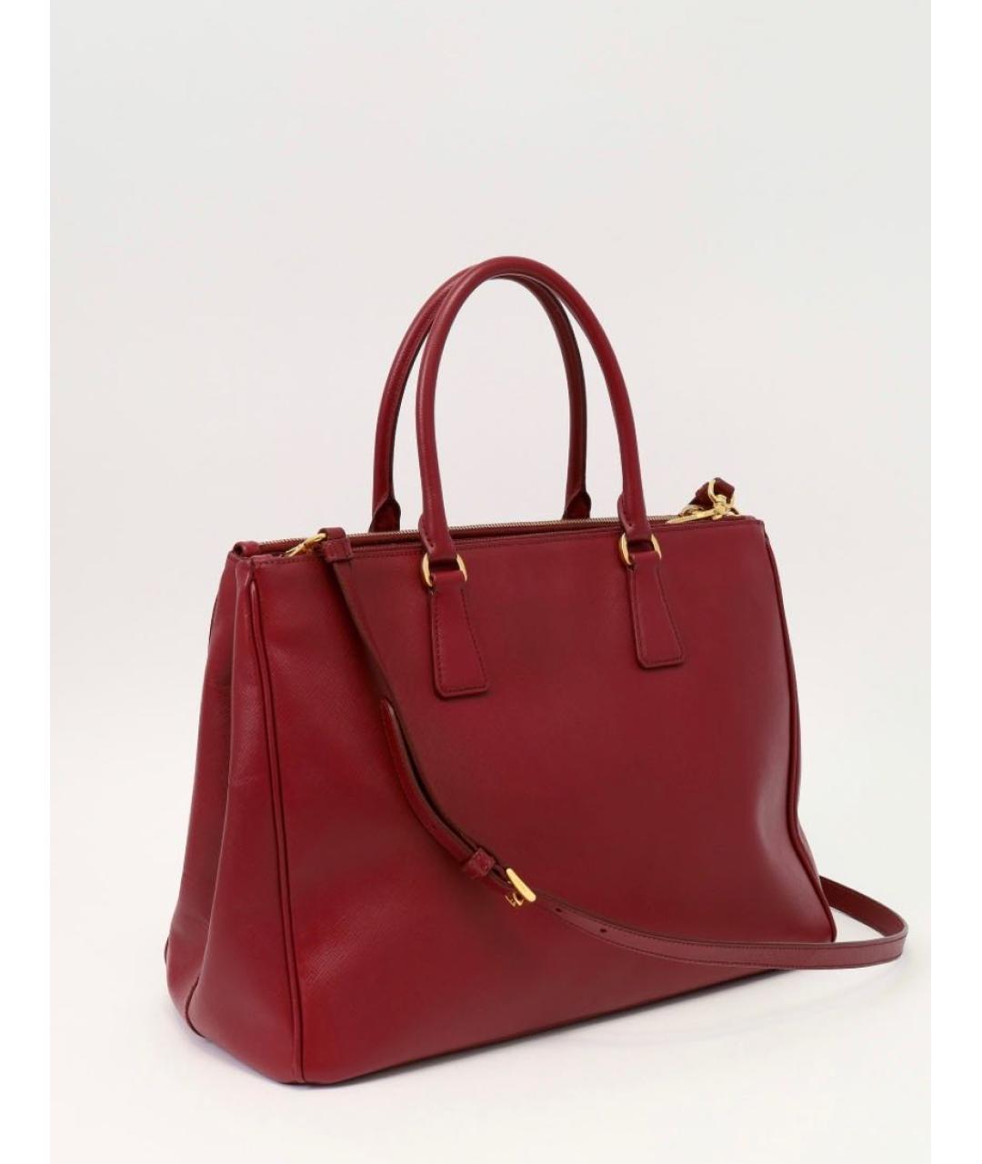PRADA Красная кожаная сумка с короткими ручками, фото 2