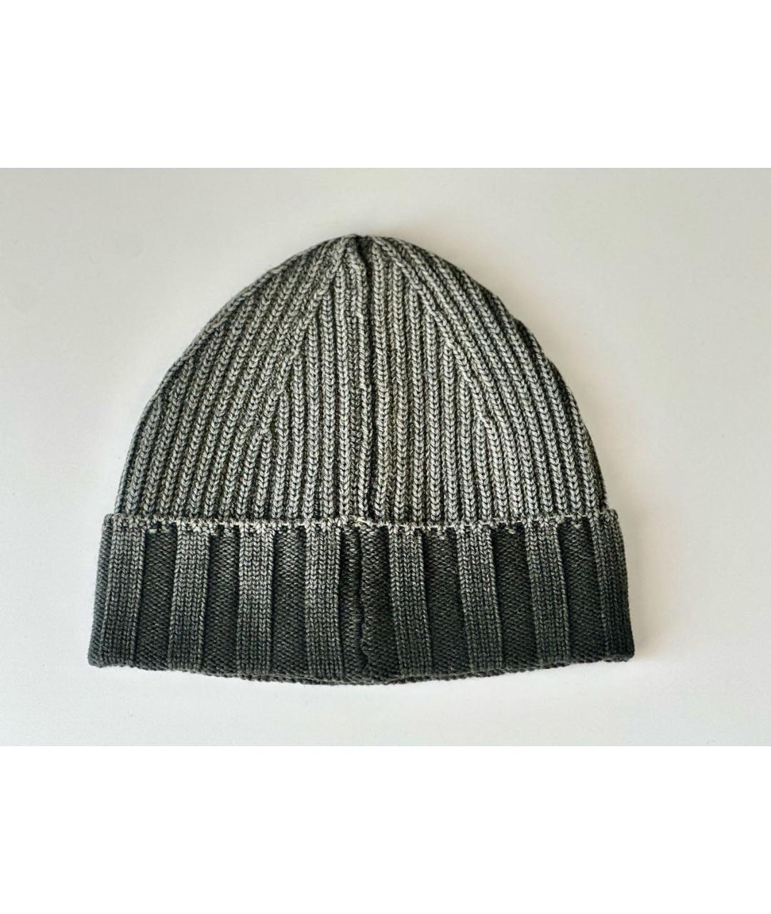 STONE ISLAND Серая шерстяная шапка, фото 2