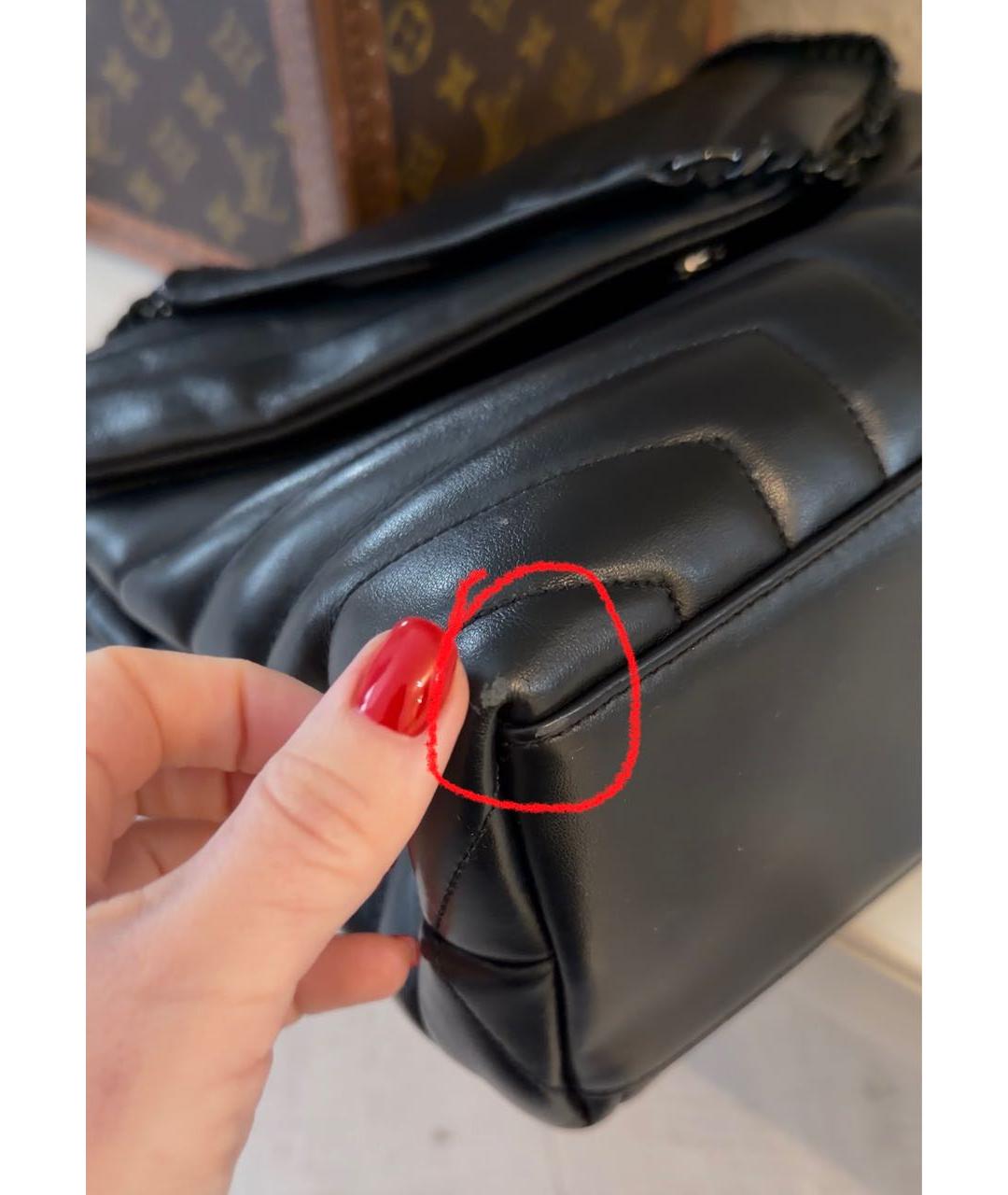 SAINT LAURENT Черная кожаная сумка через плечо, фото 5