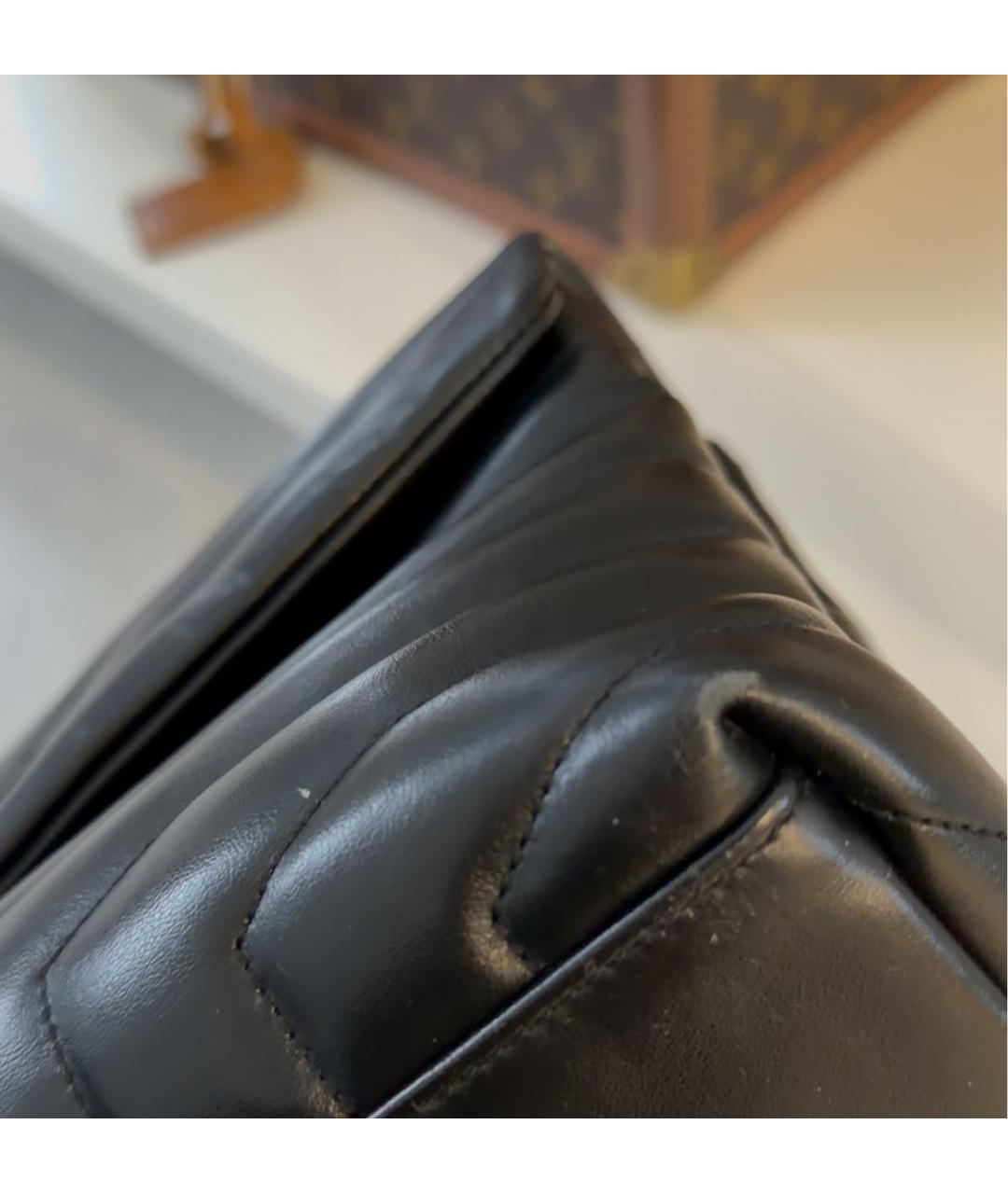 SAINT LAURENT Черная кожаная сумка через плечо, фото 6