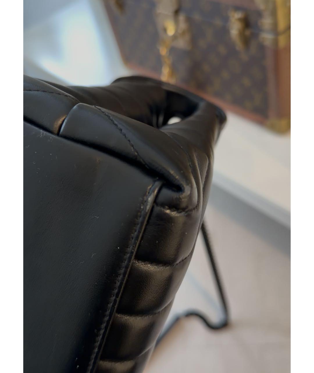 SAINT LAURENT Черная кожаная сумка через плечо, фото 8