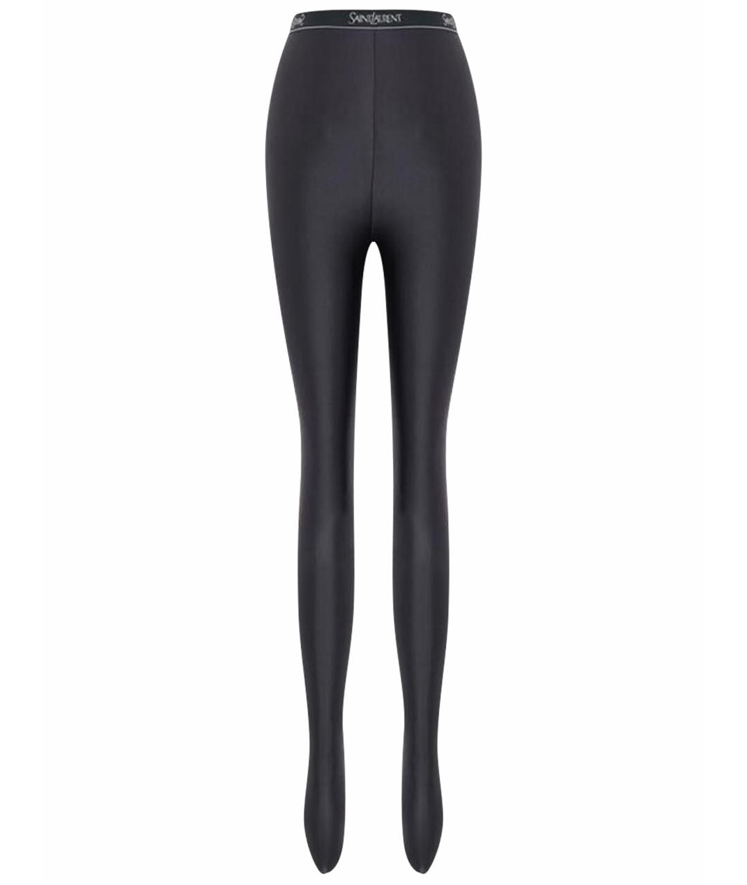 SAINT LAURENT Черные полиамидовые леггинсы и велосипедки, фото 1