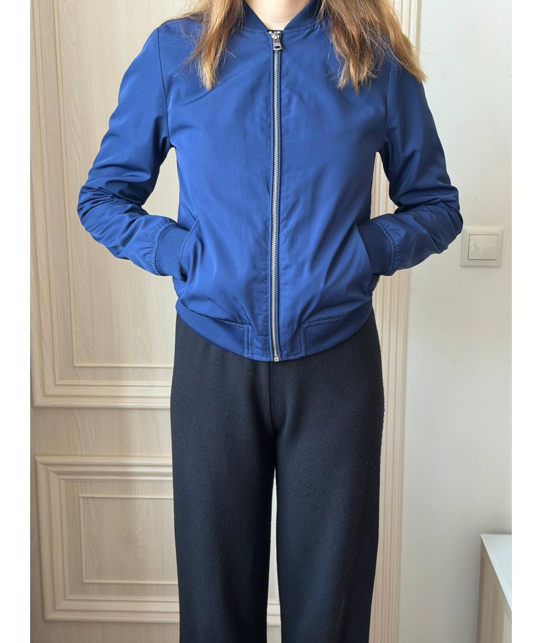 CALVIN KLEIN Синяя полиэстеровая куртка, фото 5