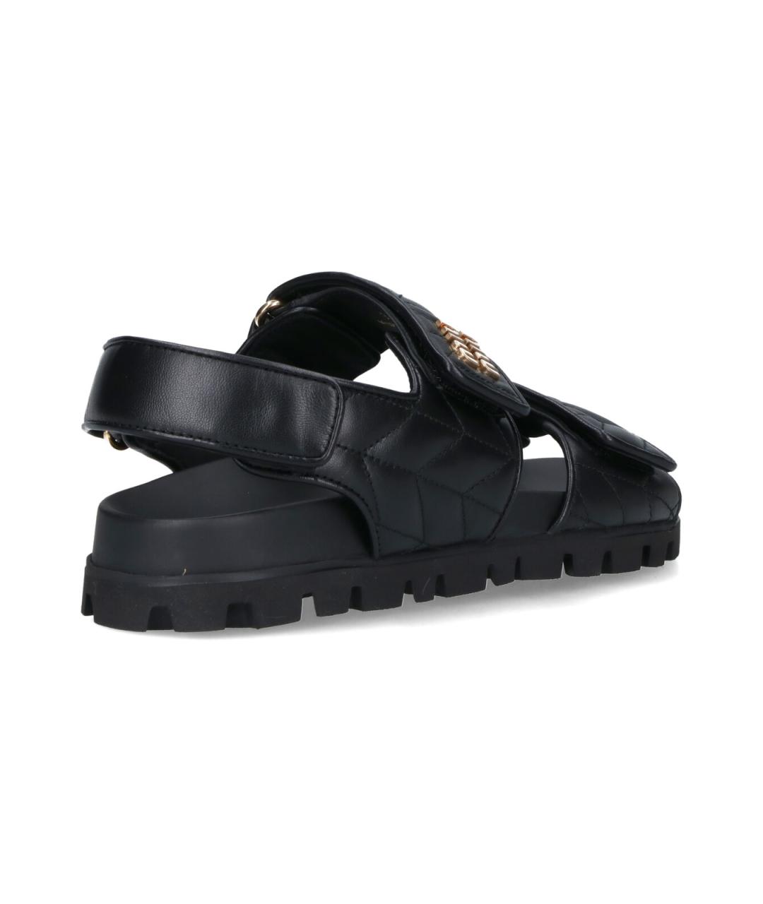 MIU MIU Черные кожаные сандалии, фото 4
