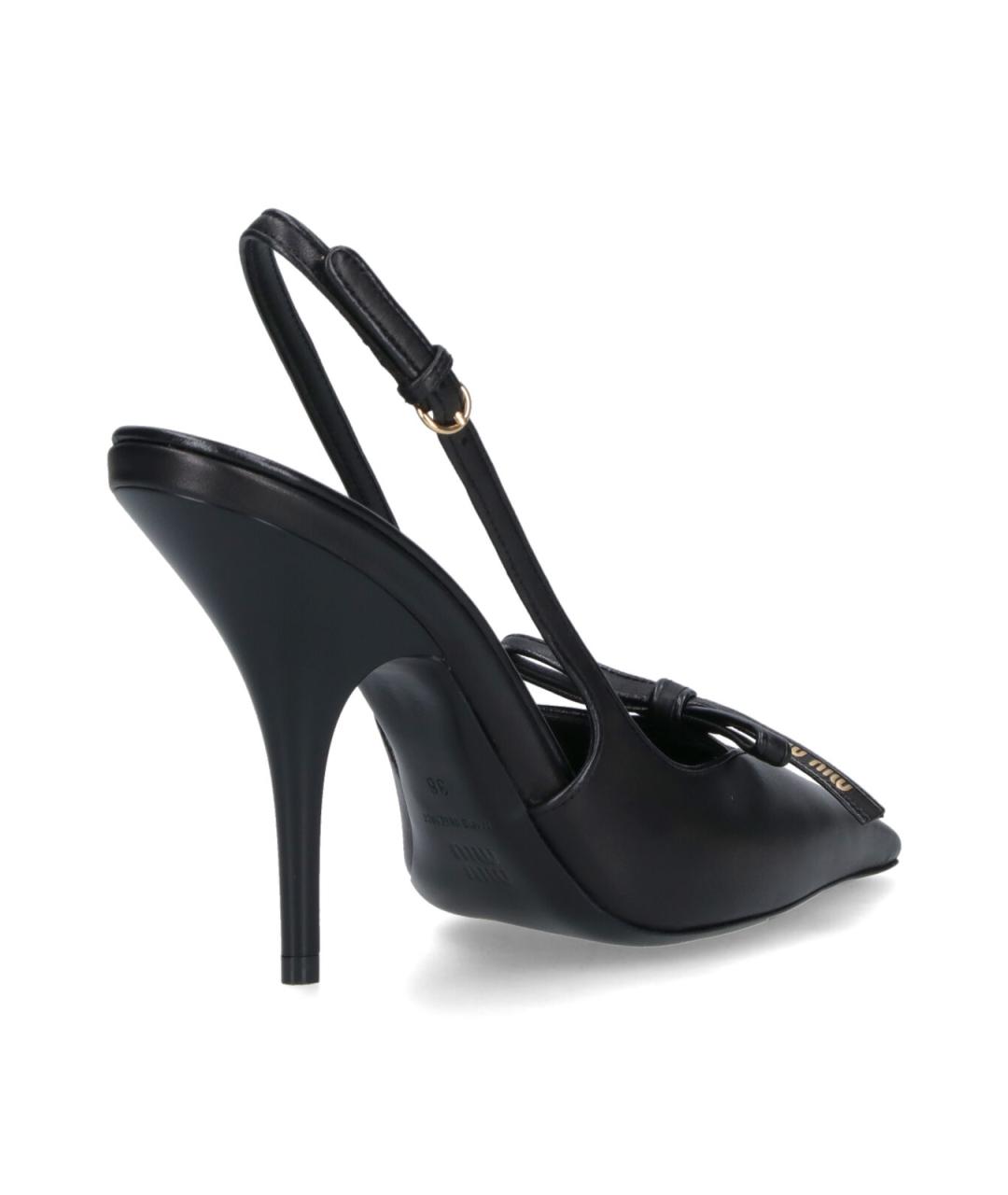 MIU MIU Черные кожаные туфли, фото 4