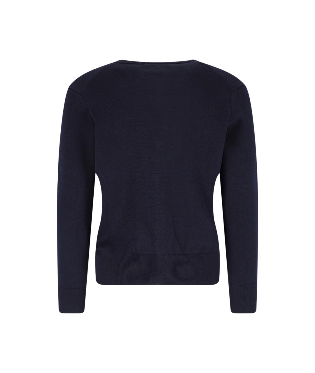 Ami Paris Темно-синий шерстяной кардиган, фото 2