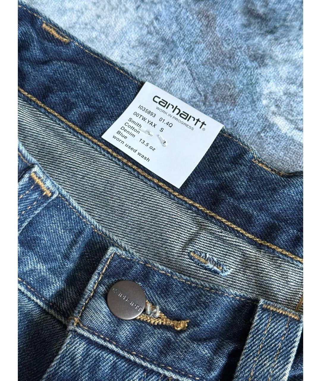 CARHARTT WIP Синие хлопковые прямые джинсы, фото 7