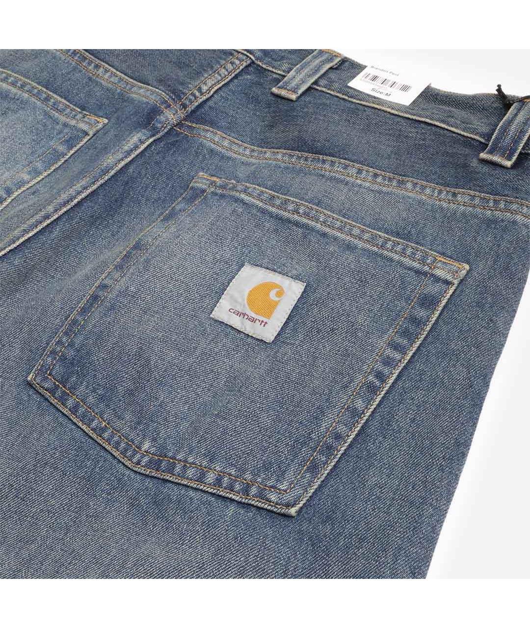 CARHARTT WIP Синие хлопковые прямые джинсы, фото 4