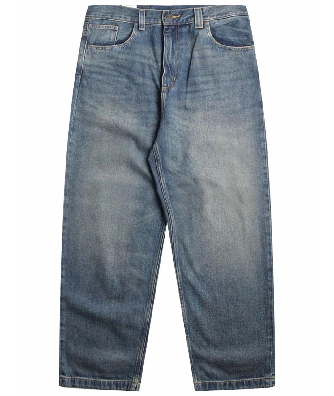 CARHARTT WIP Синие хлопковые прямые джинсы, фото 1