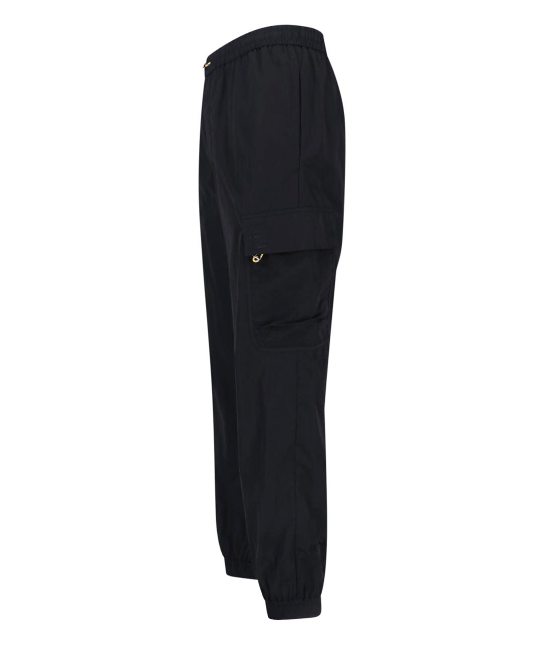 FENDI Черные полиамидовые повседневные брюки, фото 3