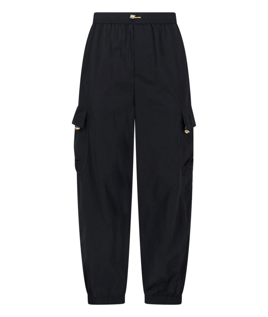 FENDI Черные полиамидовые повседневные брюки, фото 1