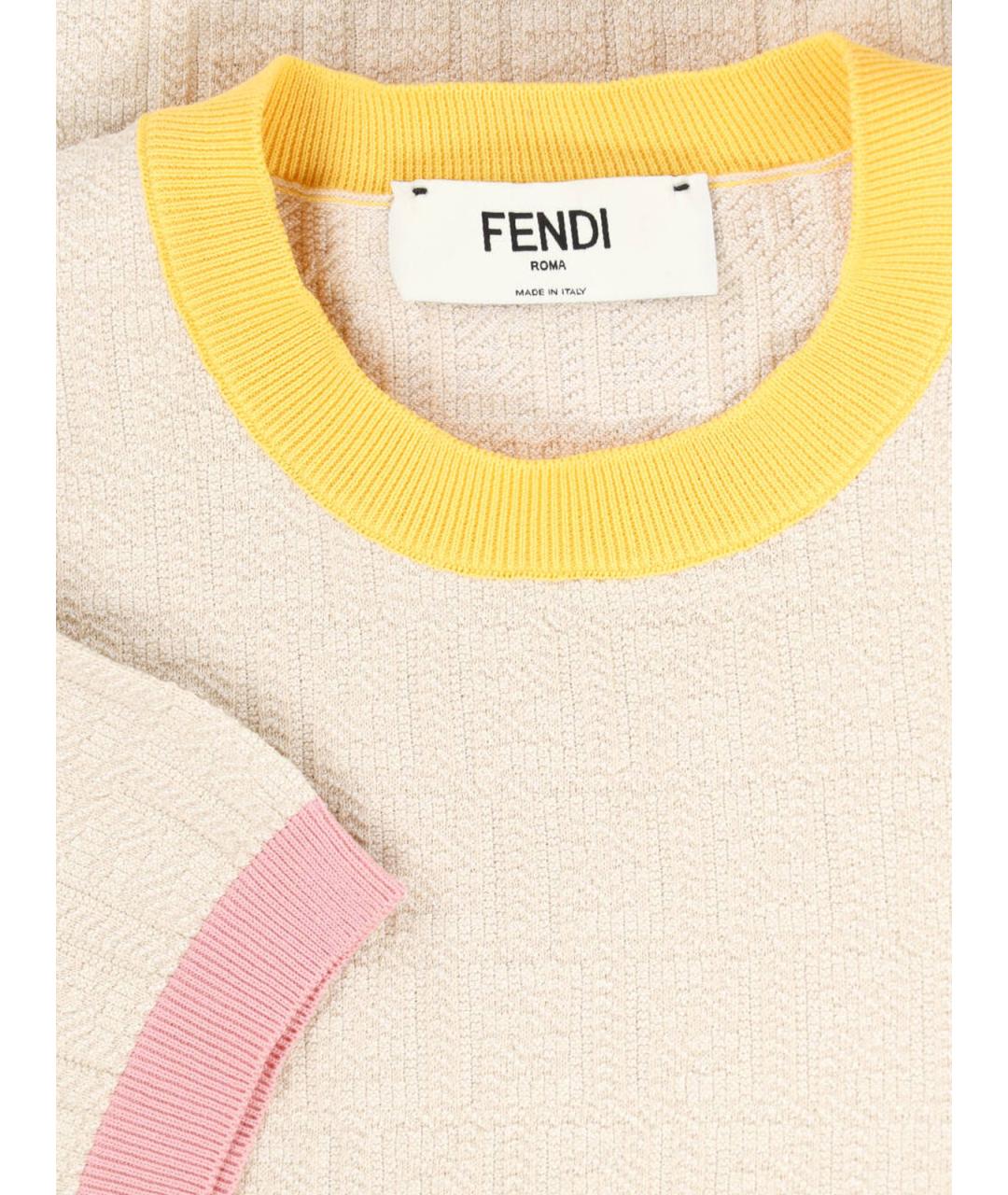 FENDI Мульти хлопковый джемпер / свитер, фото 3