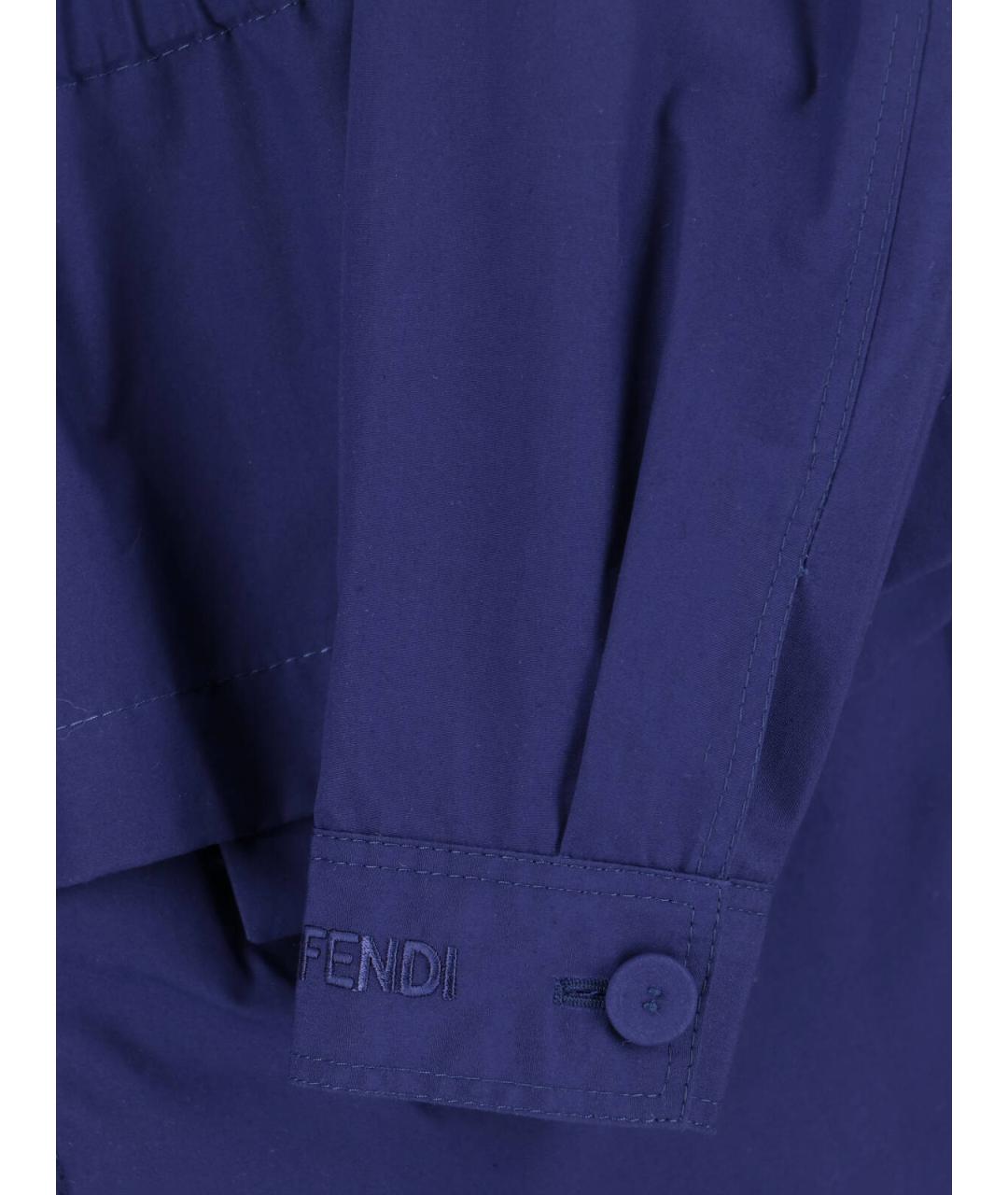 FENDI Синяя хлопковая парка, фото 5