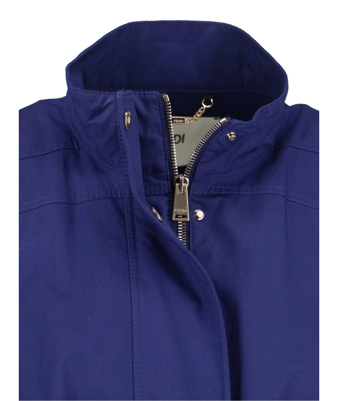 FENDI Синяя хлопковая парка, фото 4