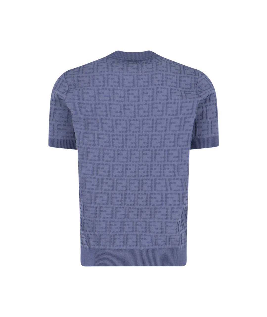 FENDI Синий хлопковый джемпер / свитер, фото 2