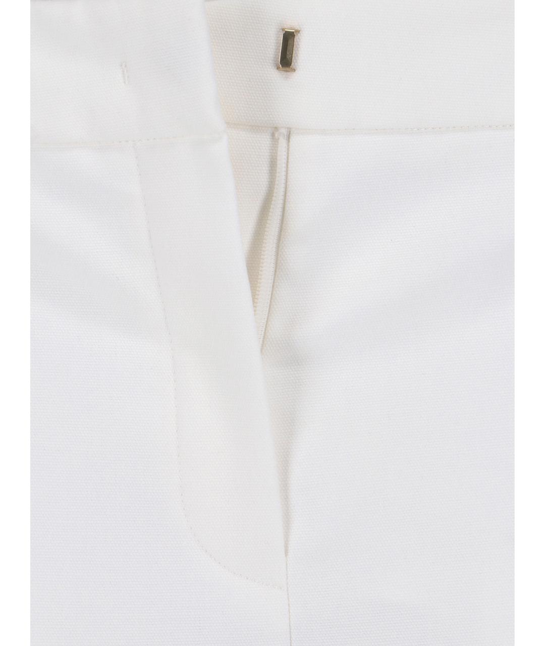 FENDI Белые хлопковые прямые брюки, фото 6