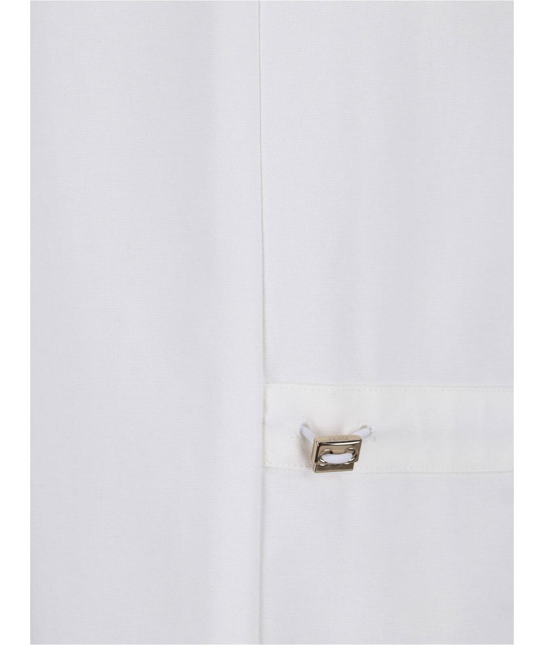 FENDI Белые хлопковые прямые брюки, фото 5