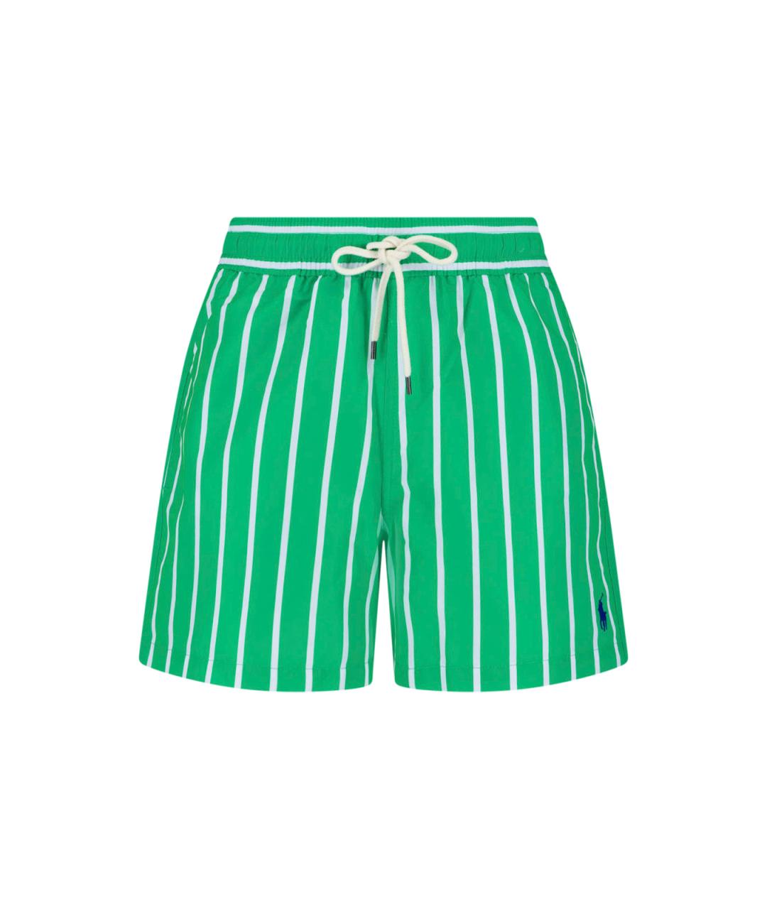 POLO RALPH LAUREN Зеленые полиэстеровые плавки, фото 1