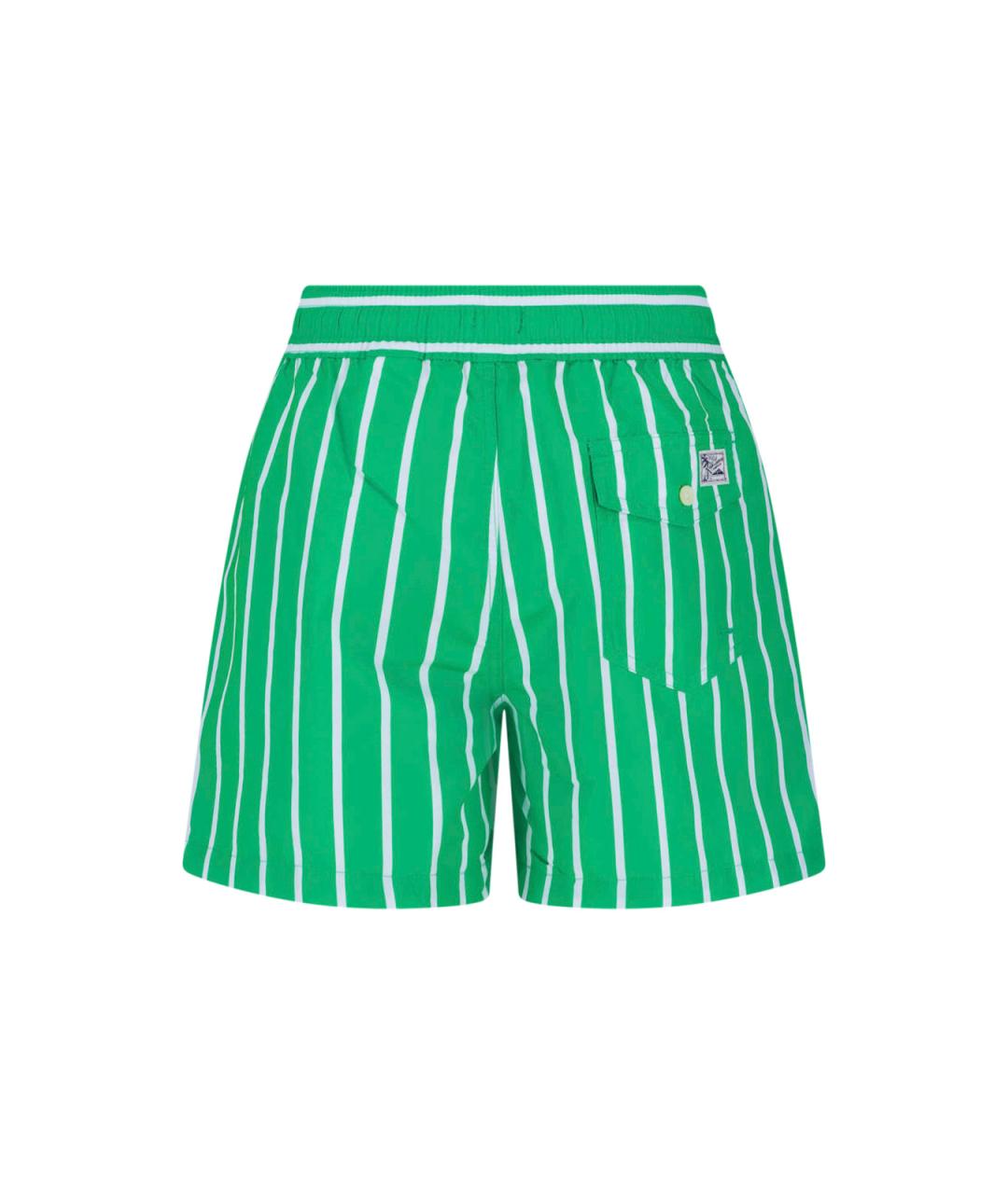 POLO RALPH LAUREN Зеленые полиэстеровые плавки, фото 2